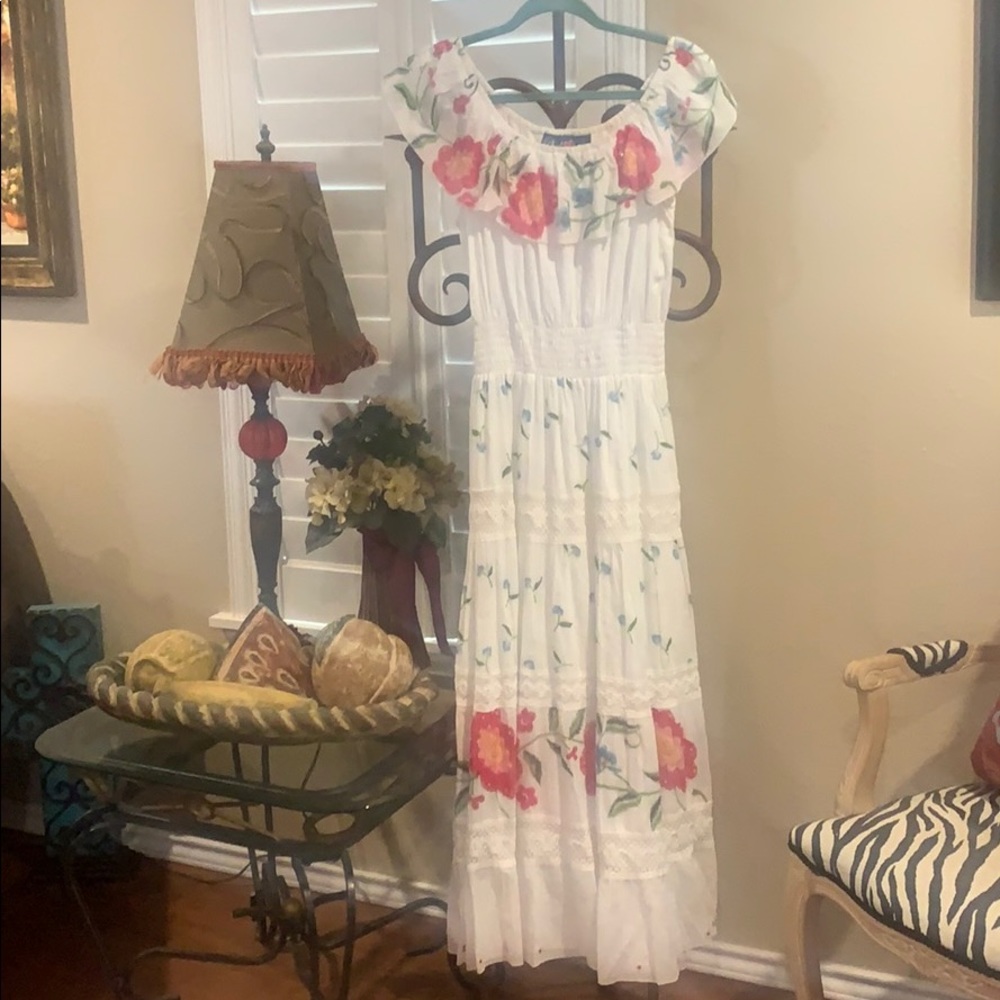 Phool feminine peasant maxi dress